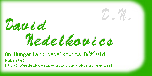 david nedelkovics business card